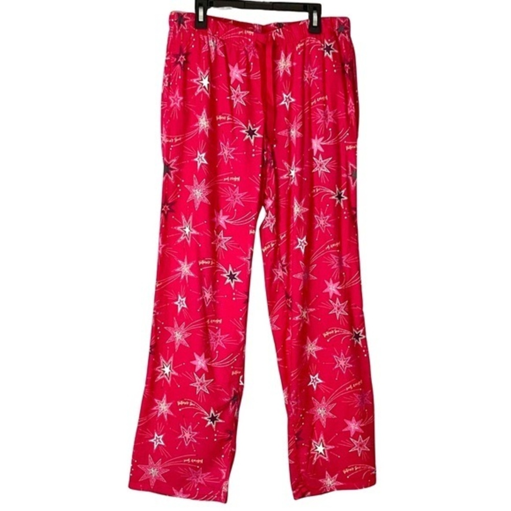 Victoria’s Secret SzS Red White Shooting Stars Cotton Blend Pajama Pants